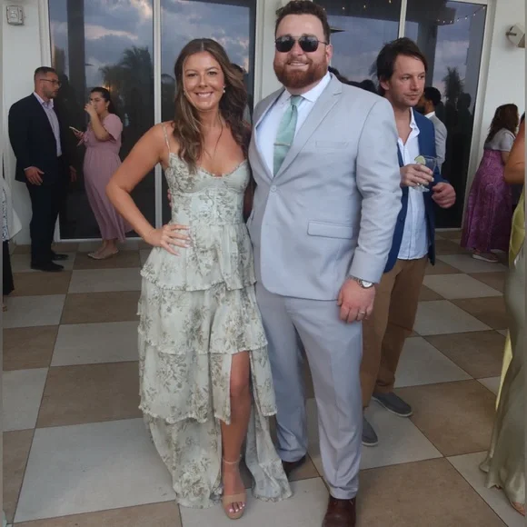 V. Chapman Floral Green Maxi Dress - Picture 1 of 8